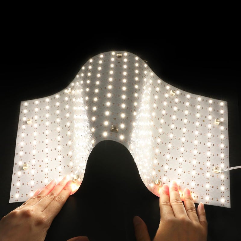 SuperlightingLED 1 Pc 24V 28W 4000K Natural White Flexible Cuttable LED Sheet, 19.2 x 9.6 Inch Sheet Lights LED for Countertop and Wall Backlit, Connectors and Adhesive Backing (Natural White 4000K) - Image 1